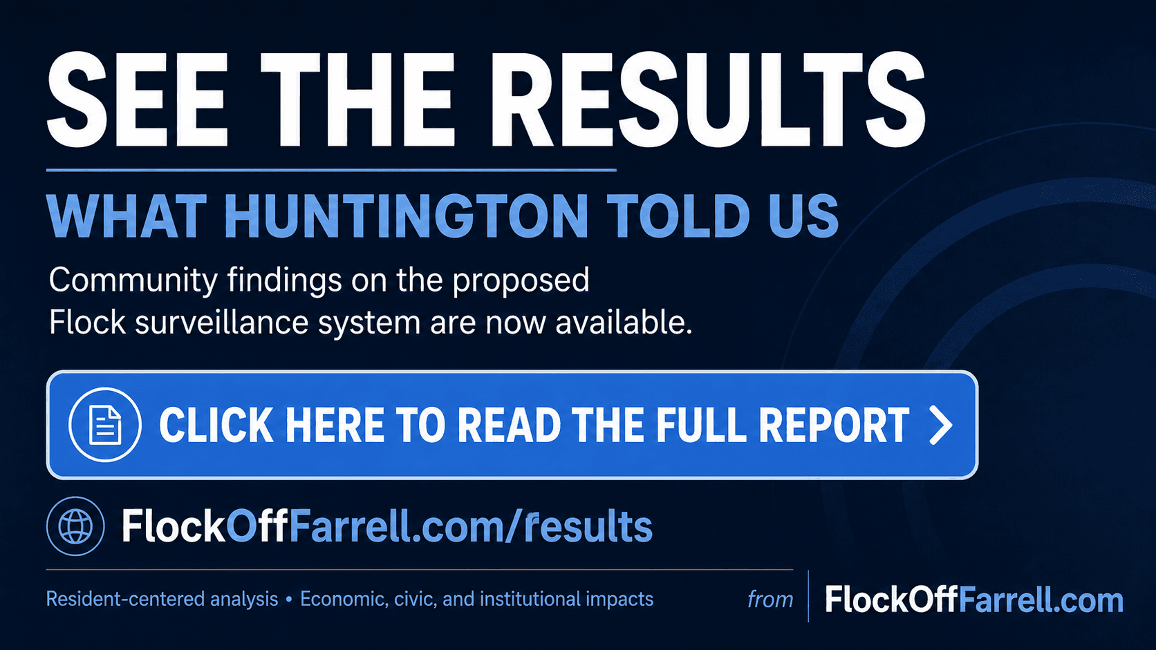 The Results Are In — What Huntington Told Us. Community findings on the proposed Flock surveillance system are now available.